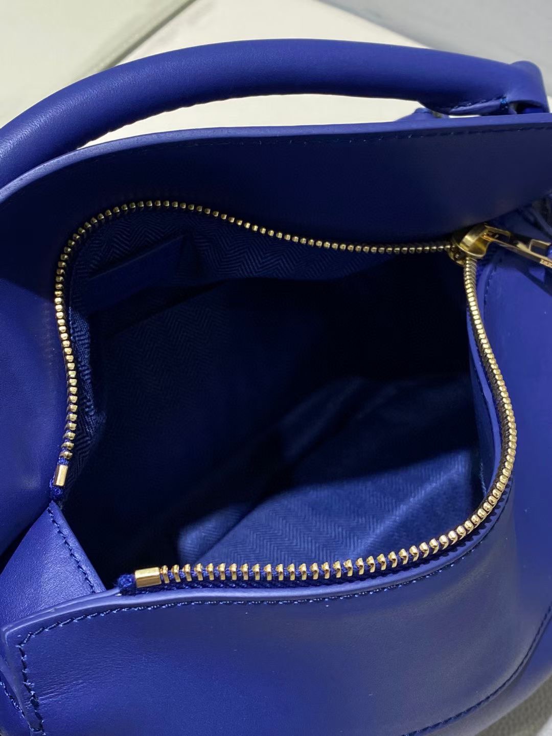 Loewe Small Puzzle Bag in Satin Calfskin Navy Blue